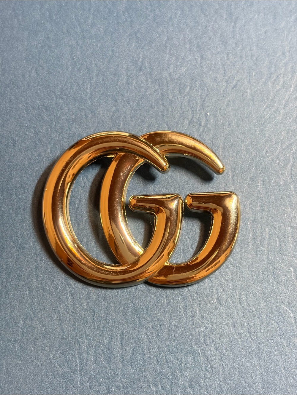 Gold Double G Logo Brooch Pin